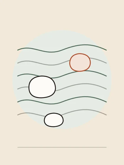 Illustration : de l'eau qui circule autour de pierres